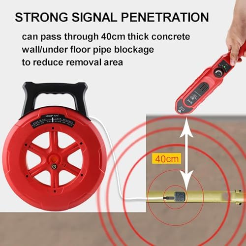 Underground Pipe Locator & Blockage Detector | Wall Scanner for Metal & PVC Water Pipes | Accurate 30m Depth Detection | Essential Plumbing Tool for Professionals