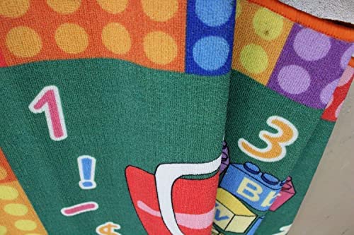 Kids Rug Building Bridges Area Rug 5'x7' (Approx : 4'11" X 6' 10") Non Slip Gel Backing - Thumbnail 5