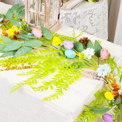 Guirlande de sapin de Pâques rustique pour illuminer votre table de fête et porte d'entrée