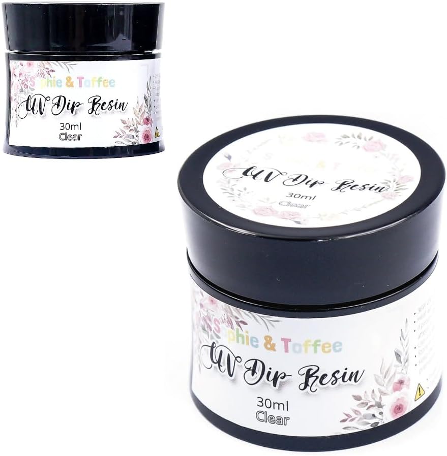 Sophie & Toffee Dip UV transparente para resina de arte de alambre para formas de alambre, resina transparente UV para resina artística y decoración