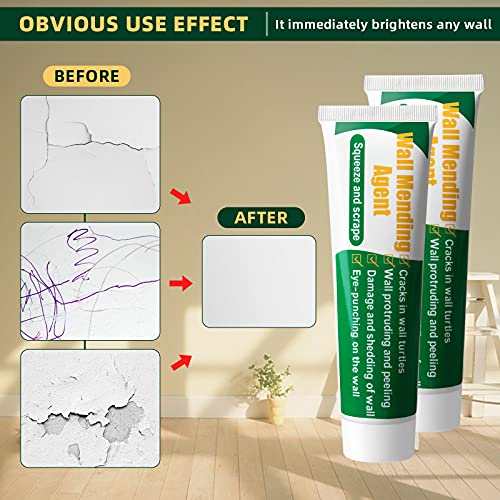 Tanzfrosch 4 Pack Wall Mending Agent Wall Repair Kit With Drywall Repair Cream Paste, Scraper, Wall Patch, Sandpapers, Wall Surface Hole Fill Quick And Easy Solution #TOP1