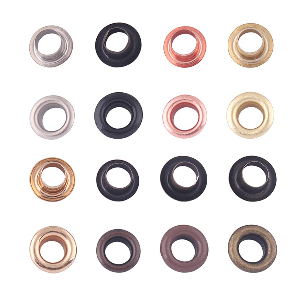 5mm Rose Gold Eyelets Grommets with washers Metal Grommets Rivets Metal Eyelets for Canvas Clothes Leather Craft Shoes Purse Accessories 100pcs (Rose Gold)