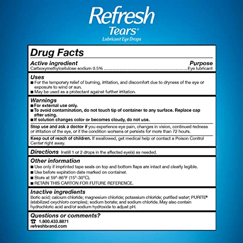 Refresh REFRSH-MULT Tears Lubricant Eye Drops 4X15 Ml thumb #7