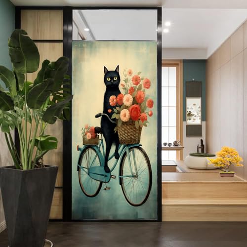 Película para ventana con diseño floral colorido 27.6 x 47.2 pulg miniatura 4