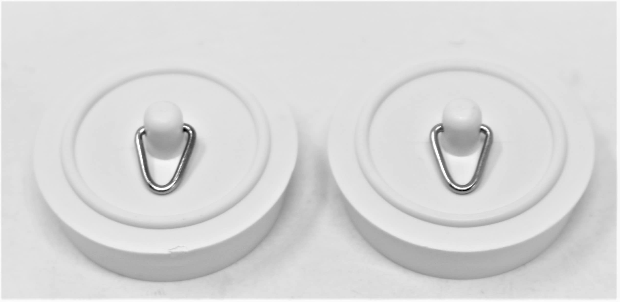 Fixte White 2 X Replacement Sink Plug Shower Bath Basin Hard Rubber 38Mm 1 1/2"