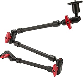 Soporte para Cámara con Brazo Articulado, Rotación de 360 Grados, Varilla de Extensión de Brazo Mágico de Fricción Articulada Ajustable de 31 Pulgadas, con Rosca de 1/4 pulg.