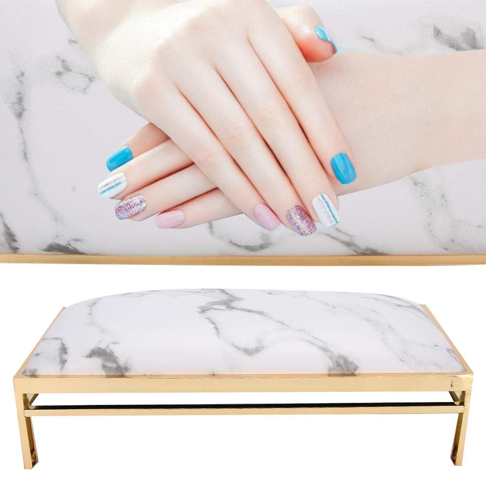 Nail Art Hand, PU Marble Arm Rest For Nails Hand Arm Rest Holder Cushion Manicure Table Mat Set, Nail Care Pad, Manicure Armrest Cushion for Salon Beauty Salon and Home (Marble)