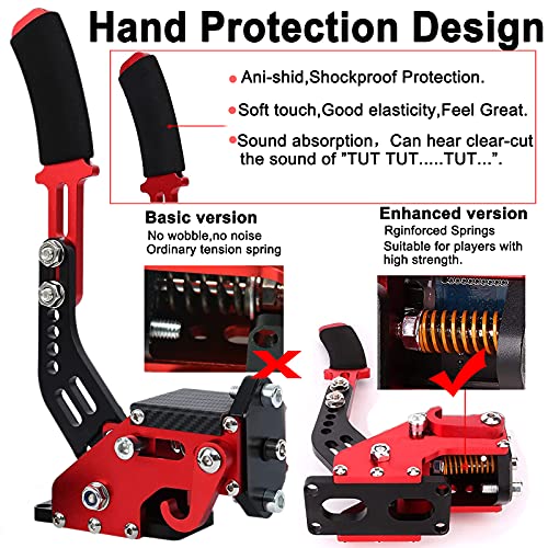 Image of Obokidly Upgrade USB Handbrake Support G920 Compatible with Xbox ONE /Xbox ONE S for Simracing Game Sim Rig ; and Suitable for PC (Red-2)