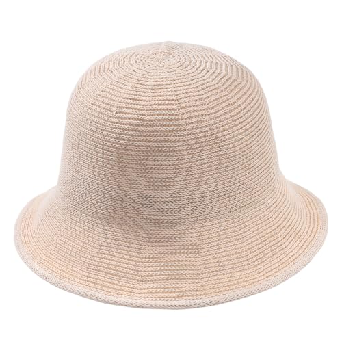 Gorro tipo bucket tejido de malla para mujer