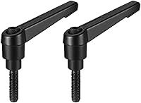 Vista 17 de uxcell - Juego de 2 tiradores ajustables de palanca de sujeción con botón macho roscado