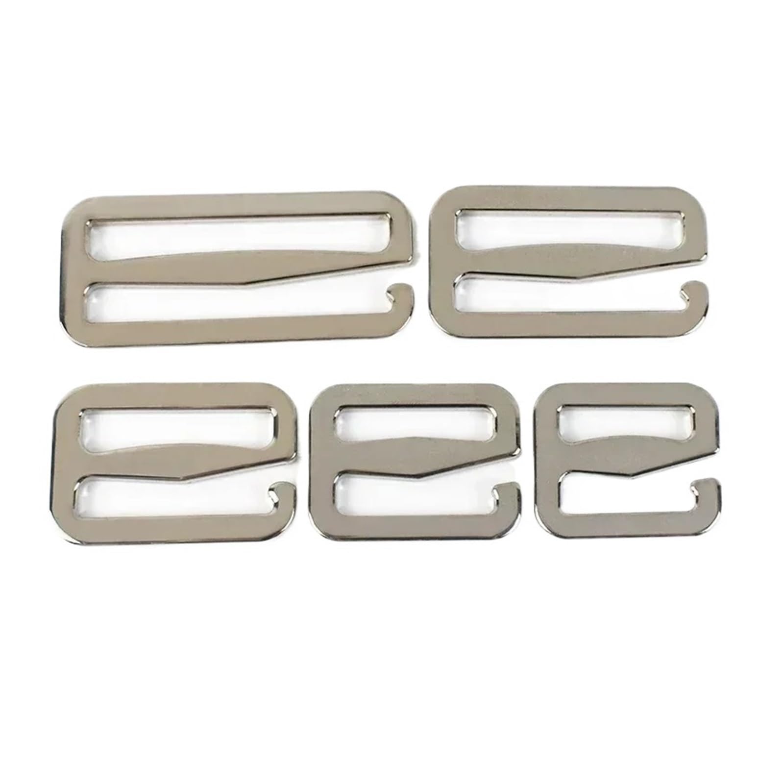Metalowa klamra przesuwna, 5/10 szt. 20-50 mm metalowy haczyk z regulacją klamry do paska torby i biustonosza(Silver,50mm-10Pcs)