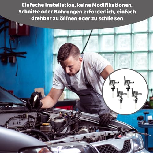 Universeller Benzinhahn M10 – 4‑Stück Set | Metall‑Kunststoff Kraftstoffabsperr‑Ventil für Generator Kraftstofftank Motorräder Offroad Karts