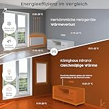 Infrarot Heizung 600 Watt mit TÜV✓UVP:229€✓Deutscher Hersteller✓10 Jahre Herstellergarantie ✓GS TÜV Süd✓ Elektroheizung für Steckdose -30 Tage Geld-zurück✓Infrarotheizung Überhitzungsschutz✓10-18m² - 5