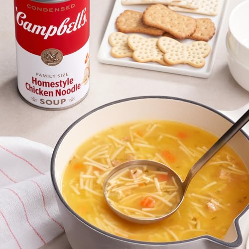 Image of Campbell's Condensed Homestyle Chicken Noodle Soup, 22.2 oz Family Size Can (Pack of 6)