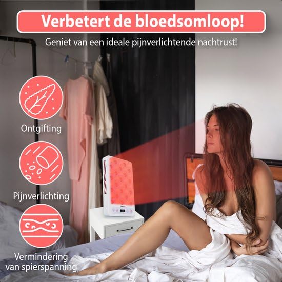 Lampada a infrarossi - Lampada per terapia a infrarossi per muscoli, articolazioni e omaggi - Blocco 100% UV - Lampada al collagene - Promuove la circolazione sanguigna - Fibromialgia -