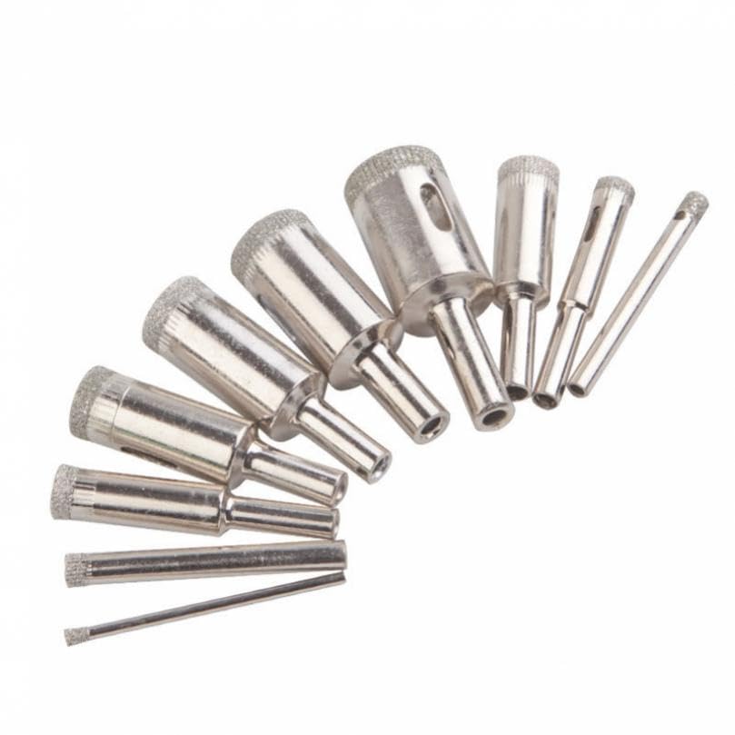 Set de 10 brocas diamantadas para cerámica 3 a 20 mm miniatura 7