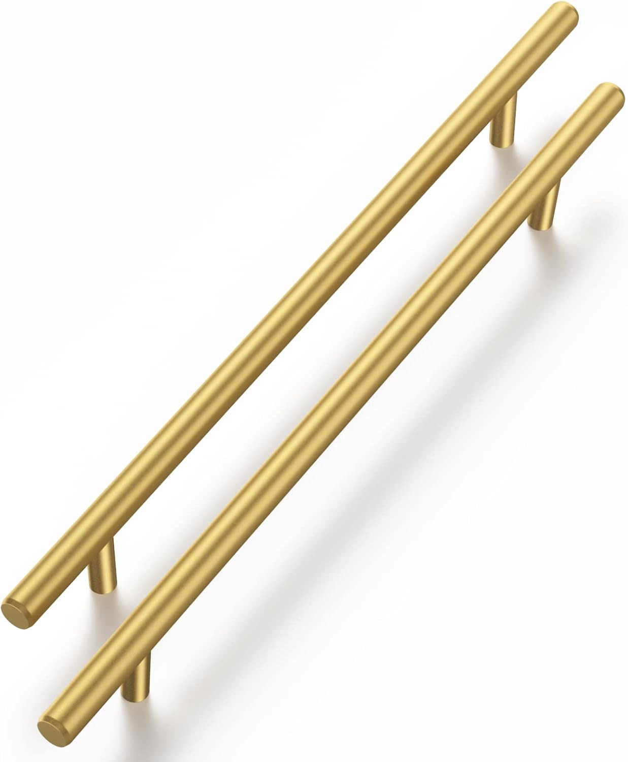 Haliwu 10 Pack Gold Pulls,84/5 Inch Hole Center Brushed Brass