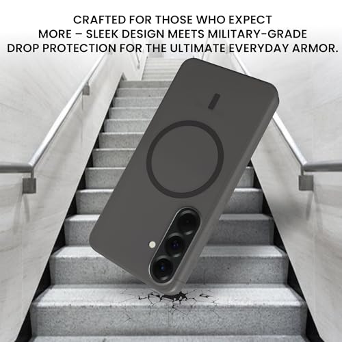 Image of Compatible for Samsung Galaxy A57 5G Translucent Hard Back | Only Compatible with Wireless Magnetic Accessories | Thin and Slim Magnetic Back Cover (Black)