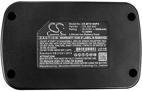 Cameron Sino Battery for Matrix AK 18-1-Li PN:Matrix 120.300.650 4000mAh / 72.00Wh