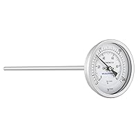 Vista 11 de MEASUREMAN Olla Completamente de Acero Inoxidable, Hervidor, Termómetro de Dial Bimetálico para Elaboración de Cerveza, 3 Pulgadas de Dial, Vástago