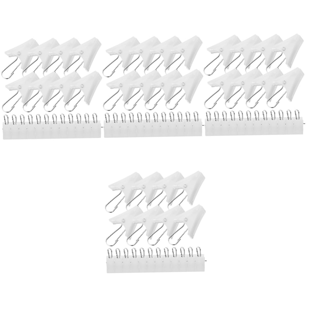 Clip de cortina de ducha ganchos decorativos VILLFUL de plástico 80 uds