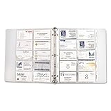 C-Line 61217 Business Card Binder Pages, Holds 20 Cards, 8 1/8 x 11 1/4, Clear, 10/Pack