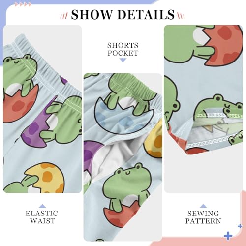 Cute Frog in Egg Boys Pants for Kids Jogger Pants with Pockets S-XL4