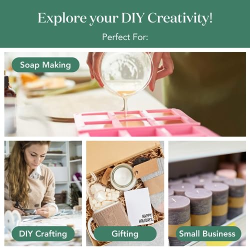 Derretidor de cera elétrico de 4,5 kg para fabricação de velas botânicas nuas (cinza) | Cabo resiste