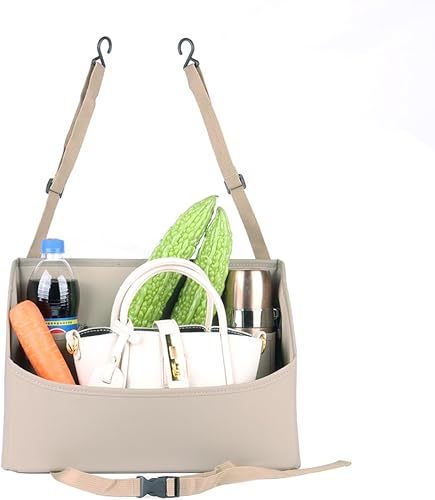 Bolsa de almacenamiento de cuero para el asiento delantero del automóvil, de gran capacidad, para libros, documentos, teléfono, botella, juguete de