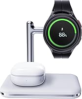 Vista 1 de Soporte de carga 2 en 1 para Samsung Watch y auriculares, base de carga plegable compatible con Watch Galaxy 7/6 Classic/5/5 Pro/5