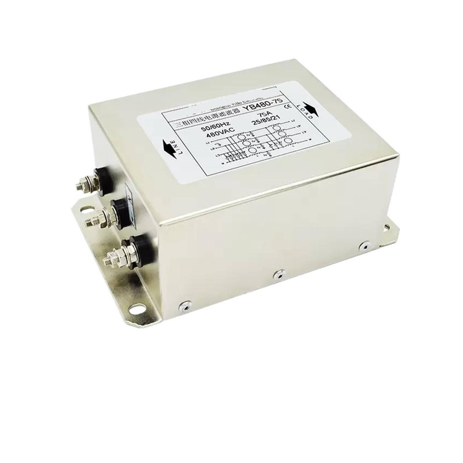 Filtro de potencia YB480-75A para solucionar interferencias en servoaccionamiento industrial 380V