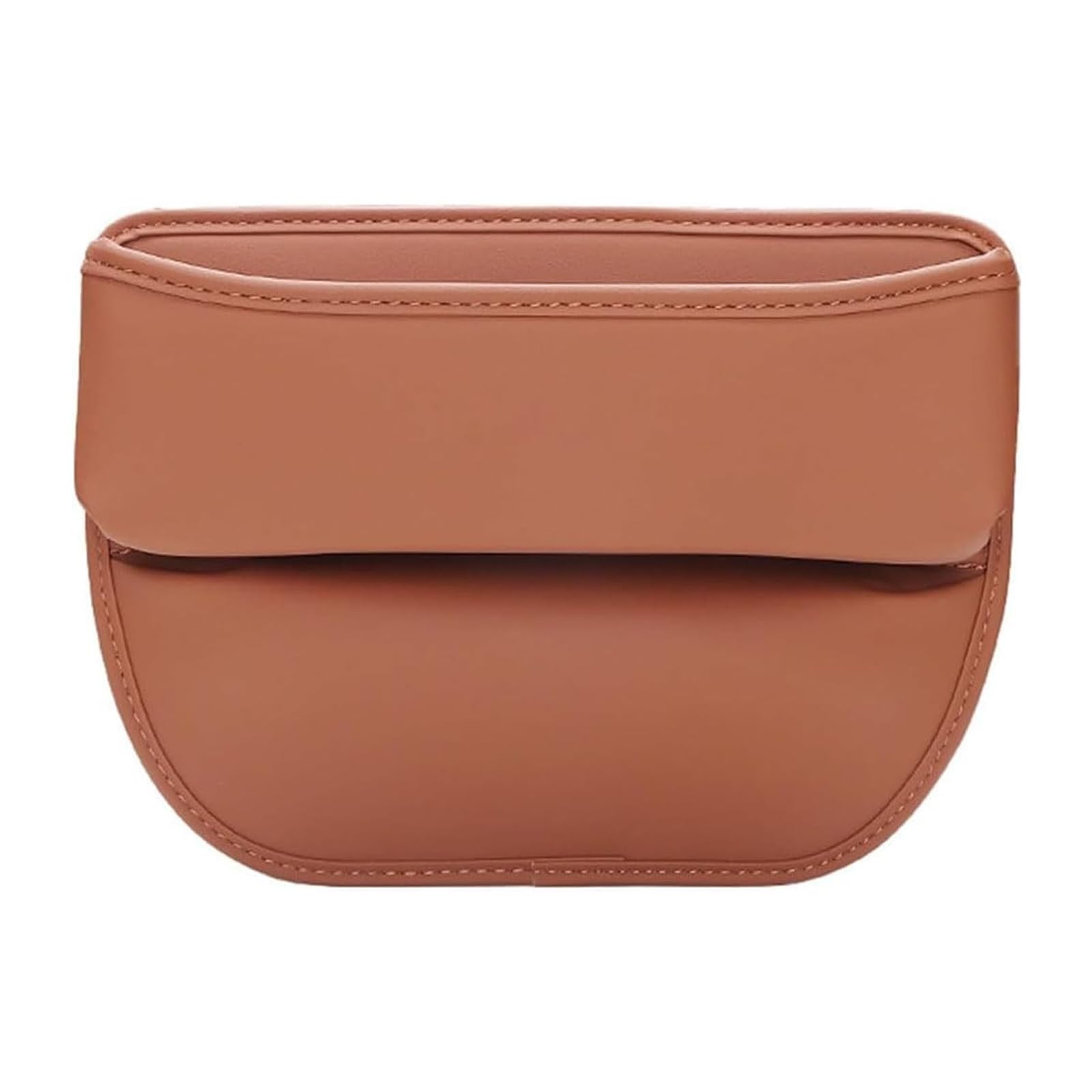 Motario Car Side Pocket Organizer for Benz S Class W221 S300 S350 S400 S550 S600 S63 S65 2006-2026, Leather Side Pocket Organizer Car Seat Gap Filler Storage Accessories, E/Caramel