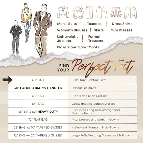 Your Bags Black Suit Garment Travel Bags 3 Pack - 40" X 24"3