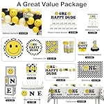 245pcs One Happy Dude Birthday Decorations, All-in-1 One Happy Dude Supplies Pack with 20pcs Plates, Napkins, 2pcs Tablecloth, Balloon Arch for First Birthday Decorations for Boy, 20 Guests - Image 3