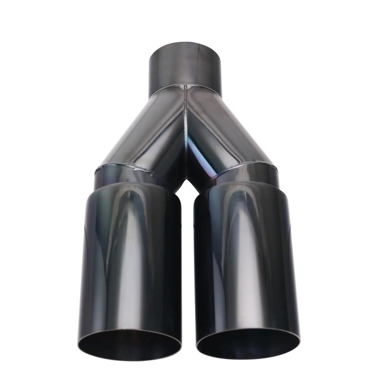 Tubo de escape universal de acero inoxidable doble salida de 76 mm para coche 7