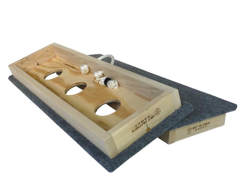 Get Outside Games Premium 3 Hole Washer Toss Washers Game Boards (Gray Carpet (Default), 16x36 Full Size Boards+Washers)