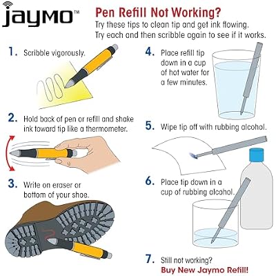 Jaymo Replacement for Sheaffer K 99325 - Measures 3.75 in / 95 mm Long - Ballpoint Pen Refill - 12 Blue