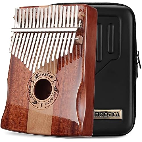Moozica 17 Keys Kalimba Marimba, Professional Thumb Piano Sanza Mbira Musical Instrument Gift (Koa-K17SD)