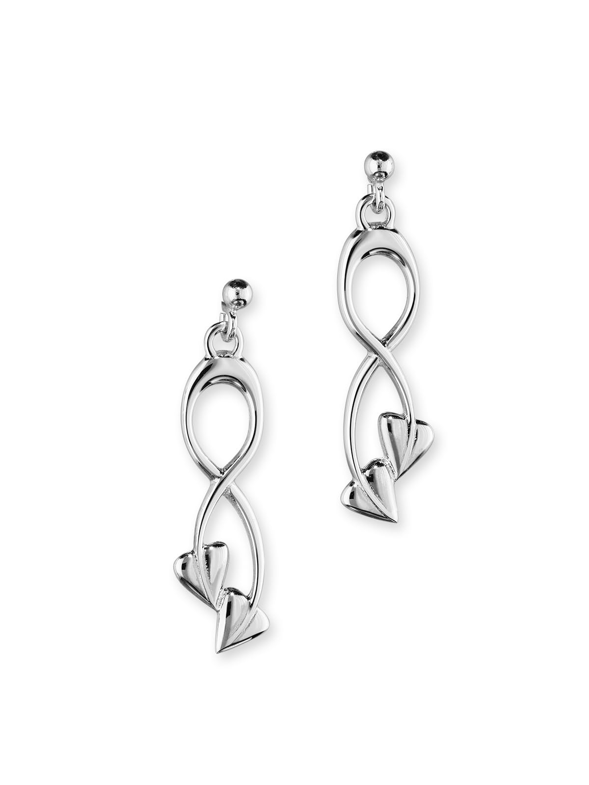 ORTAK 925 Sterling Silver Handmade Long Drop Earrings | Archibald Knox Design | Art Nouveau Inspired | Scottish Fine Jewellery | High Polished | Made In Great Britain