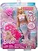Barbie Bubble Sparkle Mermaid Doll with Bubble-Making Feature & Solution, Tray & Hairbrush, Plus Long, Color-Streaked Blonde Hair