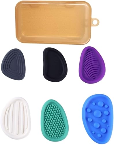 Bestby - 6PCS Silicone Stones Sensory Stress Relief Fidget Toys with Case