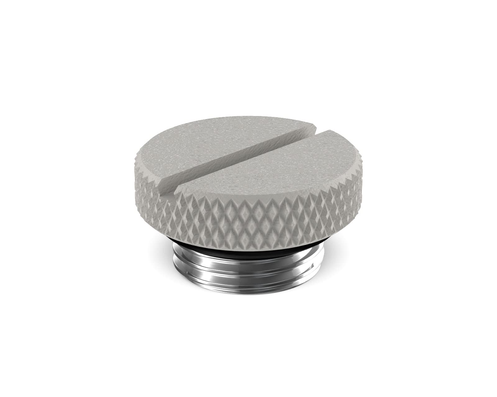 PrimoChillG 1/4in. SX Knurled Nickel Slotted Stop Fitting - TX Matte Silver