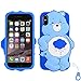 Artbling Case for iPhone XR 6.1",Silicone 3D Cartoon Animal Cover,Kids Girls Teens Cool Lovely Cute Cases,Kawaii Soft Gel Rubber Unique Character Protector+Finger Ring for iPhonXR (Rain Bear)