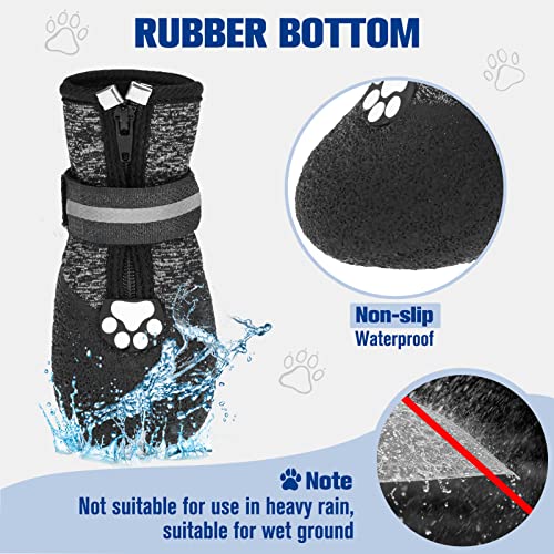 Vkpetfr Breathable Dog Boots - Waterproof Shoes For Dogs With Reflective Strip For All Seasons, Anti-Slip Socks Paw Protector Heat Protection For Indoor And Outdoor Puppy Hiking #TOP2