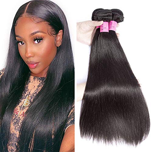 Brazilian Straight Human Hair Bundles (20 22 24 Inch) Straight Bundles 10A Unprocessed Virgin Hair Weave Bundles