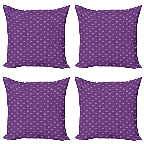 Ambesonne Star Decorative Throw Pillow Case Pack of 4, Simplistic