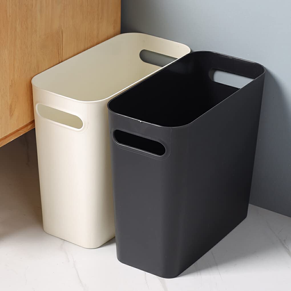 Schlanker Mülleimer Ohne Deckel – Grün, 27,5x25x23,5 Cm, Aus Robustem Kunststoff, Leicht – Für Bad, Schlafzimmer, Küche, Toilette Papierkorb Ohne Deckel