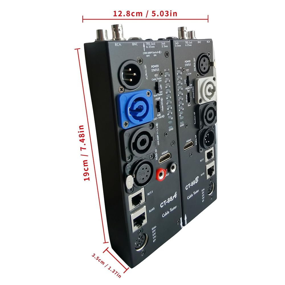 Kabelprüfer CT-88 Separate XLR-Signallinienmesser -Kompatibel für Kabelprüfer