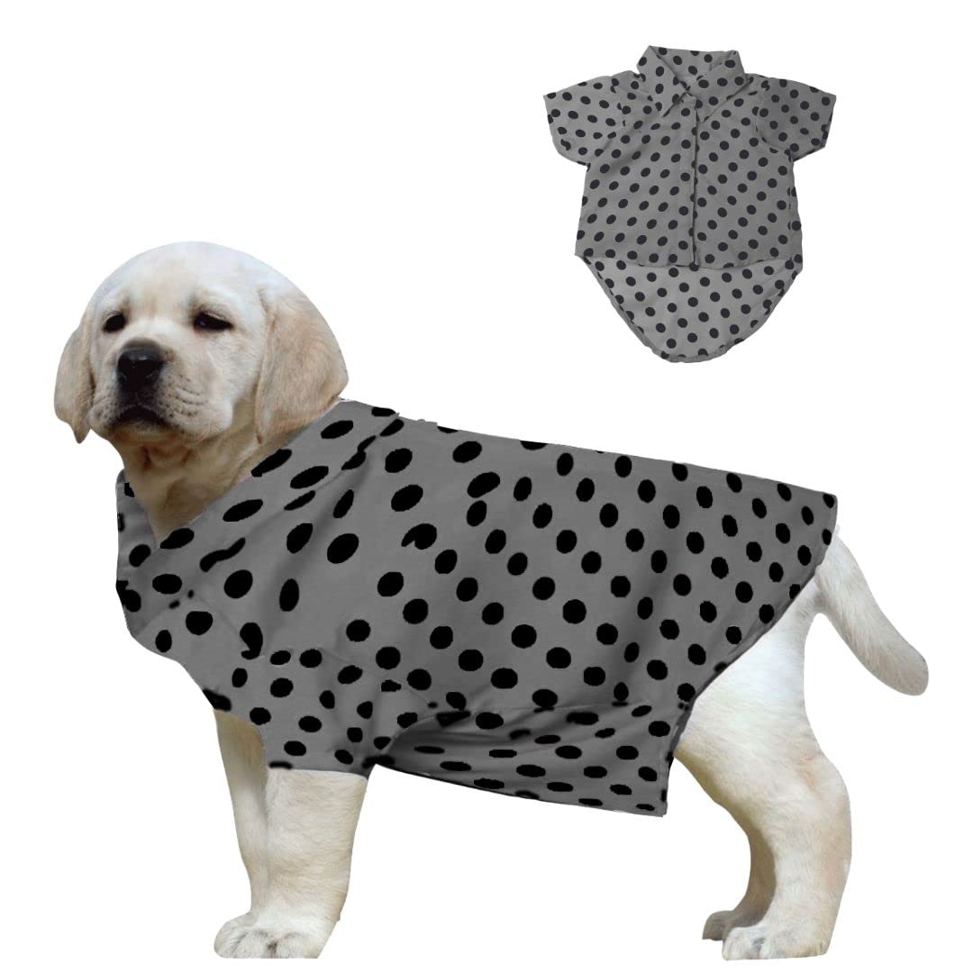 Western Era Super Soft Trendy Printed Shirt, Ultra Comfort Dog Apparel, Cotton Printed Breathable Basic Vest Dog Shirt, Cute Lightweight Thin Shirt for Your Furies (Large - 20inch, Polka Grey) (B0BCKQXQGR) Amazon Price History, Amazon Price Tracker