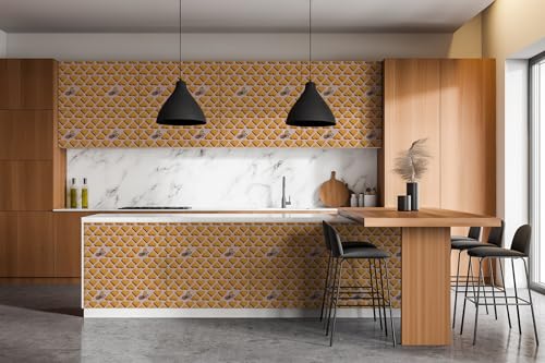 Pegatinas para muebles de comedor y sala con vinilo decorativo mate de café y galletas Wallfluent 7